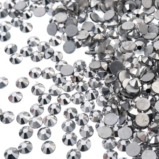 John Bead Crystal Lane SS12 Metallic Glass Round Flatback Rhinestones, 2,880ct